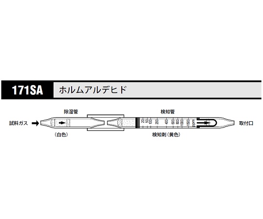 ガス検知管 ホルムアルデヒド 1箱（5本入）