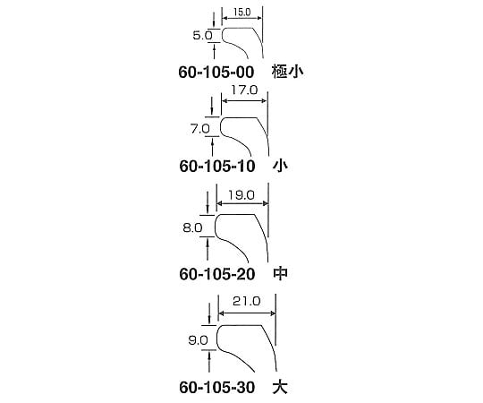 8-5516-04 鼻鏡［和辻氏］ 大 60-105-30