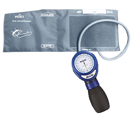 8-5540-02 アネロイド血圧計［ワンハンド式］ HT-1500 ブルー HT-1500-12K