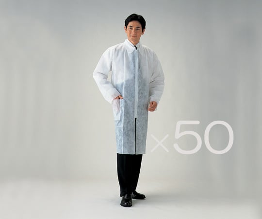 アズワン8-5665-51ディスポコート男性用（総丈約１０６cm）５０枚入【1箱(50枚入)】(as1-8-5665-51)