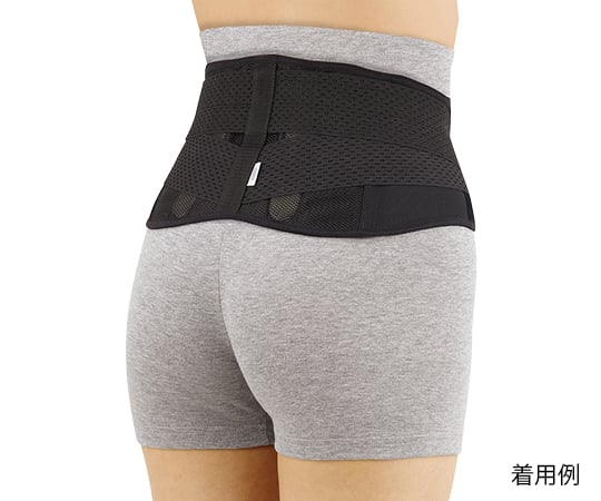 楽らく腰ガード［ソルボ］ スリム 黒 L