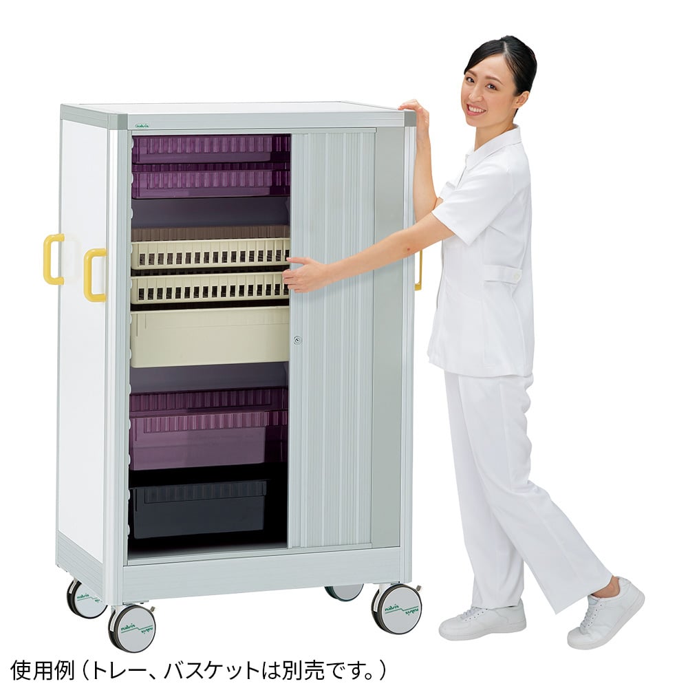 【送料定額】アズワン8-5865-11アルティアトレーカート（アルミフレーム）949×540×1412シャッターあり【1個】(as1-8-5865-11)