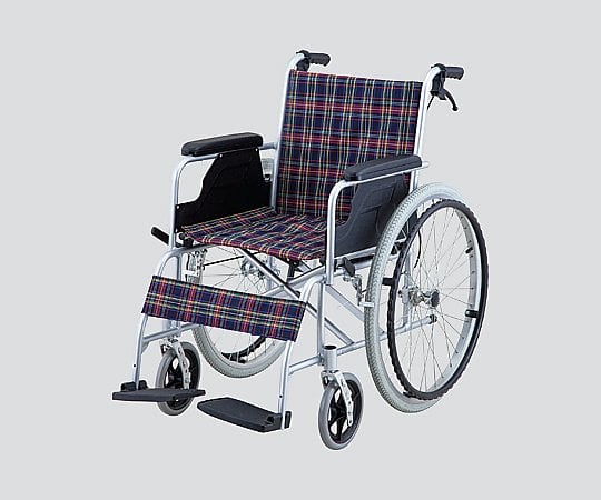 8-5951-01 車椅子 （自走式／アルミ製／介助ブレーキ付き） NWC-100AL