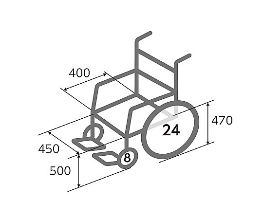 ナビス 8-5951-01　車椅子　（自走式／アルミ製／介助ブレーキ付き）[個](as1-8-5951-01)