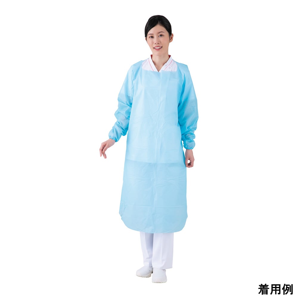 8-622-01 プラスチックガウン ブルー 20枚入 APS 【AXEL】 アズワン