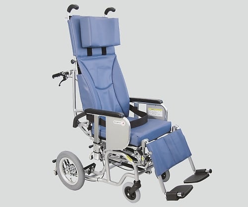カワムラサイクル 8-6370-01　チルト＆フルリクライニング車椅子（クリオネット）　濃紺チェック[個](as1-8-6370-01)