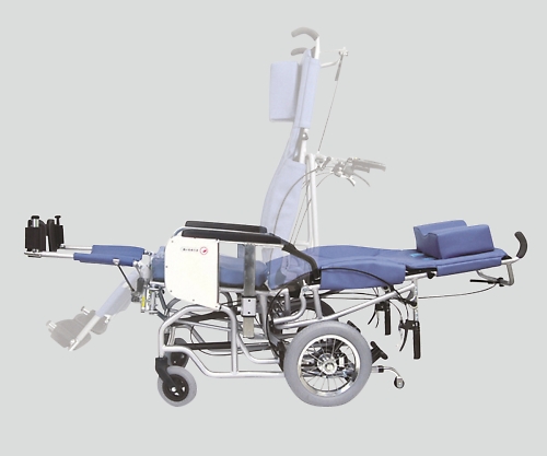カワムラサイクル 8-6370-01　チルト＆フルリクライニング車椅子（クリオネット）　濃紺チェック[個](as1-8-6370-01)