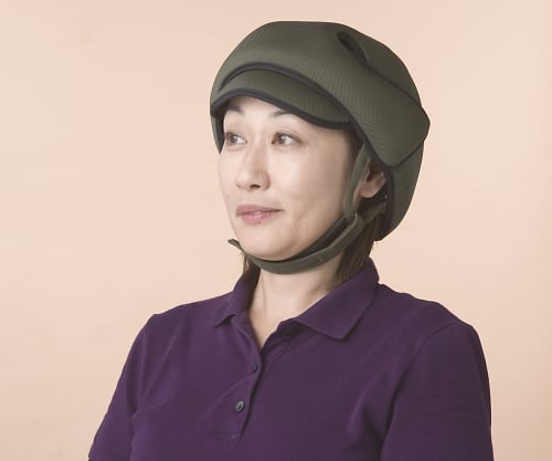 特殊衣料 8-6513-01　保護帽（アボネットガードＤ）　普通サイズ　オリーブ[個](as1-8-6513-01)