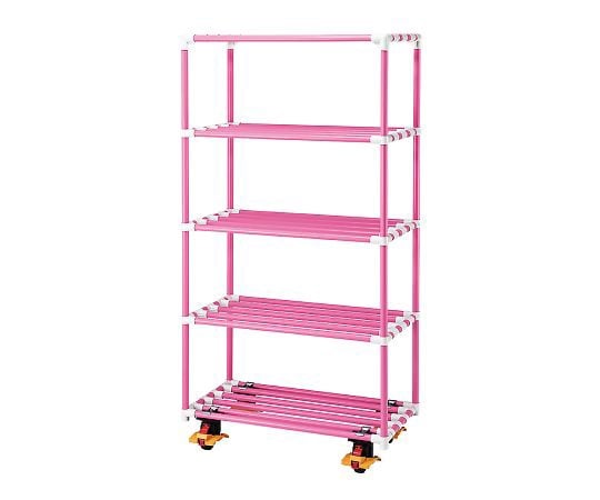 【簡易組立】ナビス(アズワン)8-6546-13５段ポールシェルフＮ１５００５Ｃ－Ｐ【1台】(as1-8-6546-13)