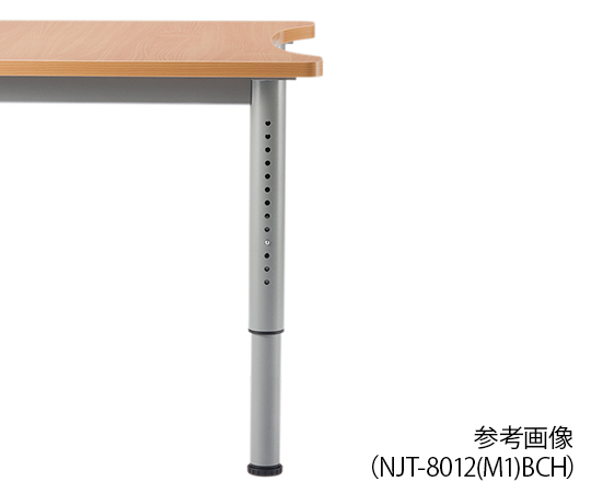 8-6596-11 NJTテーブル(天板昇降タイプ) 900×900×680～765mm NJT-9090(M1)BCH