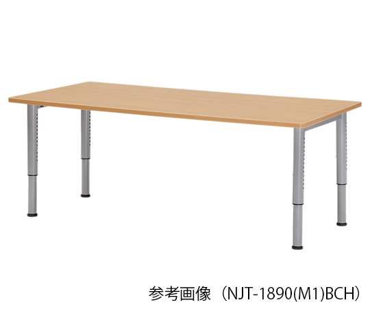 8-6596-11 NJTテーブル(天板昇降タイプ) 900×900×680～765mm NJT-9090(M1)BCH