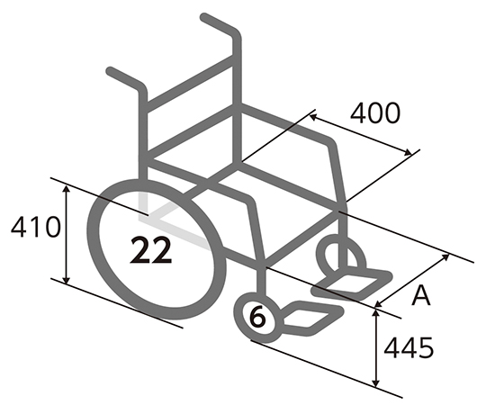 カワムラサイクル 8-6716-02　車椅子（アルミ製・ウェイビットプラス）　カフェモカ　４００ｍｍ[個](as1-8-6716-02)