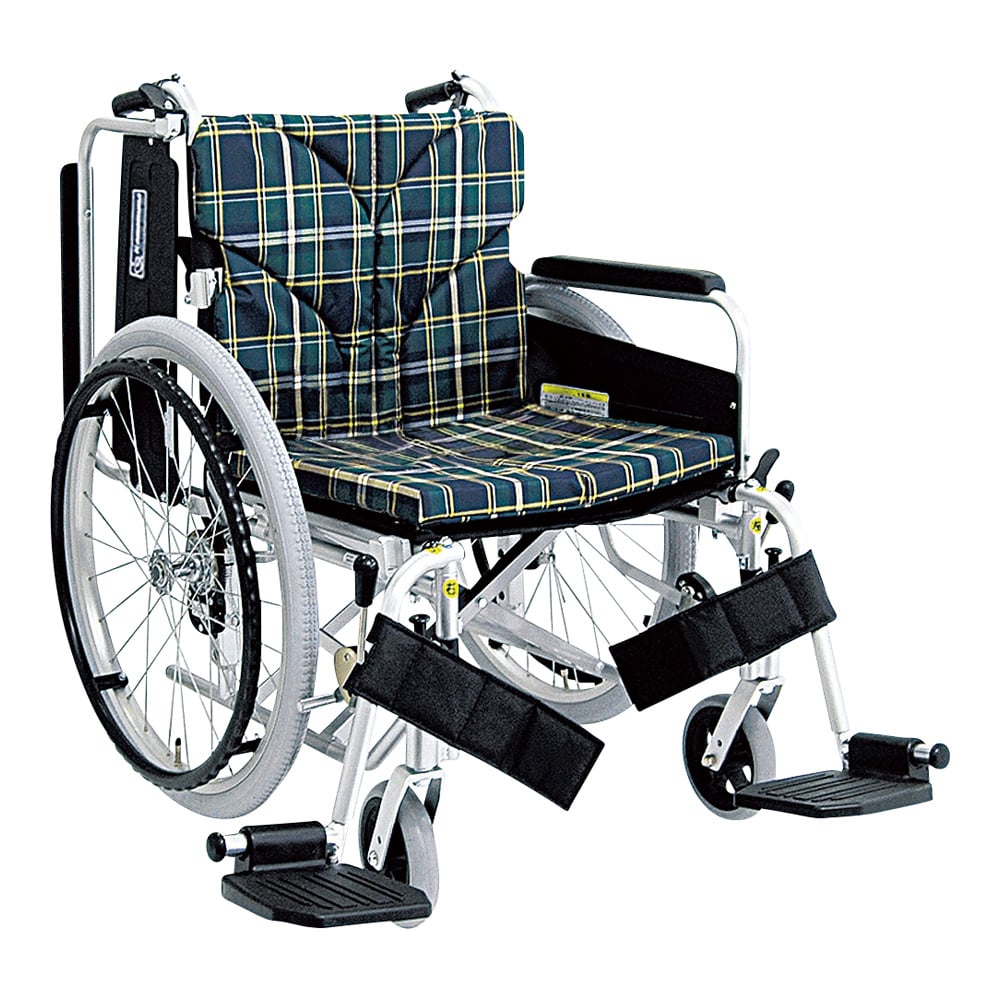 車いす(アルミ製) スイングイン・アウト 緑チェック NKA822-40B-M A9