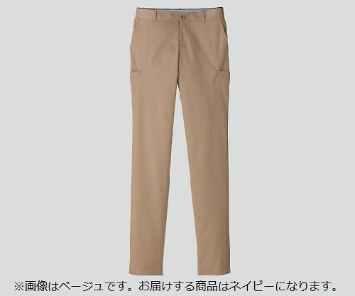メンズストレッチウエストリブパンツ ネイビー L