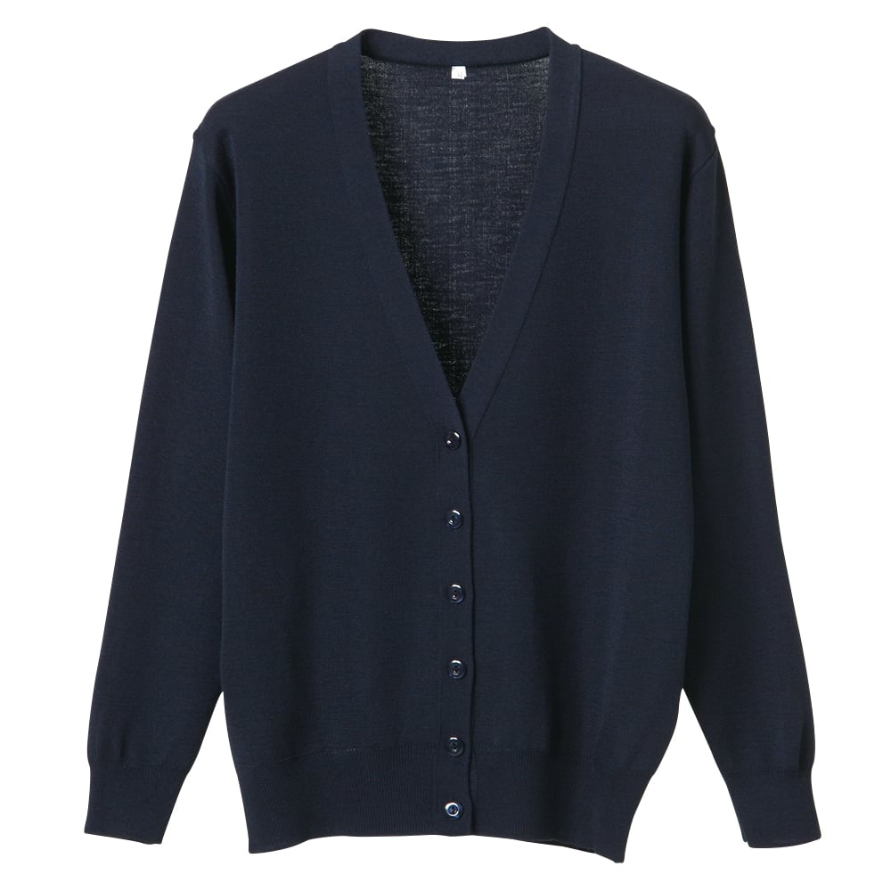 抗ピル長袖カーディガン　濃紺　M