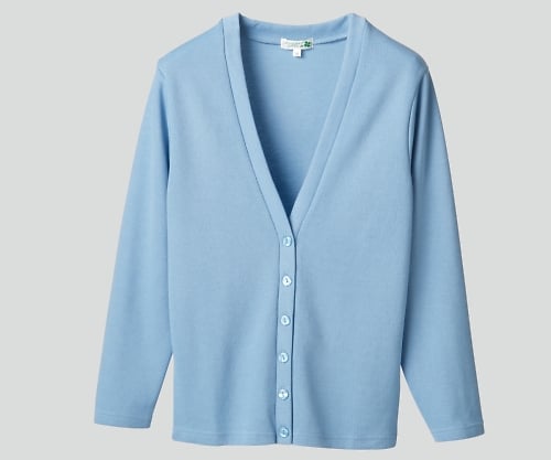 カーディガン（Vネック） S サックス