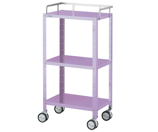 【組立必要】ナビス(アズワン)8-6987-13 カラフルステンワゴン（フック付き） レギュラー ラベンダー CSWR-3LF