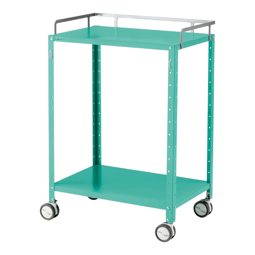 【組立必要】ナビス(アズワン)8-6988-12 カラフルステンワゴン(フック付き) ラージ グリーン CSWL-2GF