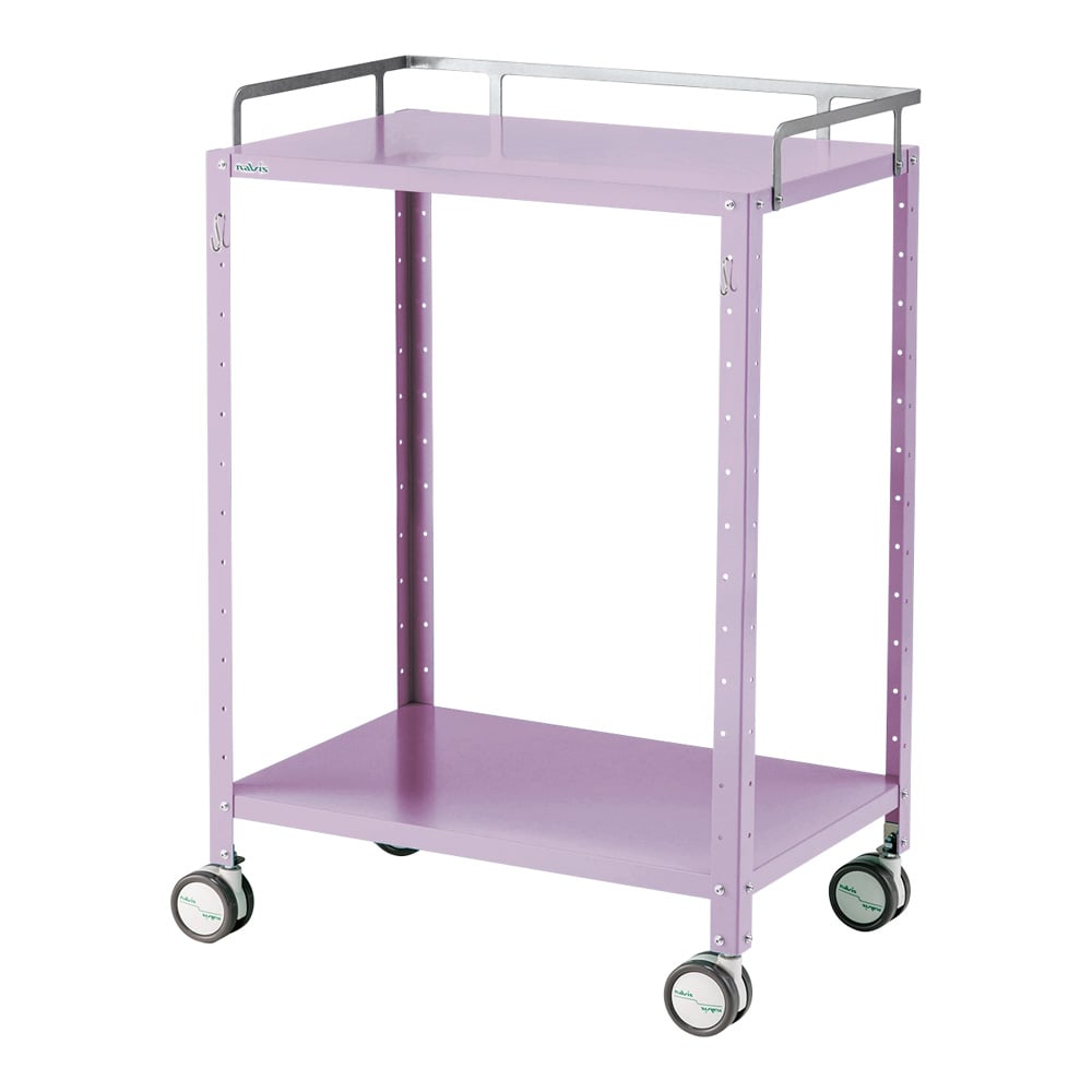 【組立必要】ナビス(アズワン)8-6988-13 カラフルステンワゴン(フック付き) ラージ ラベンダー CSWL-2LF