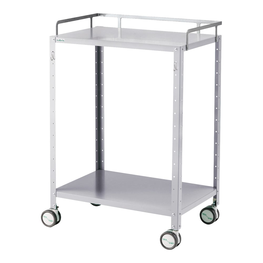 【組立必要】ナビス(アズワン)8-6988-14 カラフルステンワゴン（フック付き） ラージ シルバー（塗装無） CSWL-2SF