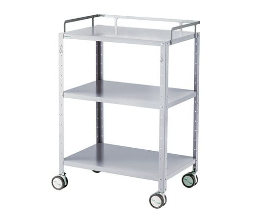 【組立必要】ナビス(アズワン)8-6989-14 カラフルステンワゴン(フック付き) ラージ シルバー(塗装無) CSWL-3SF