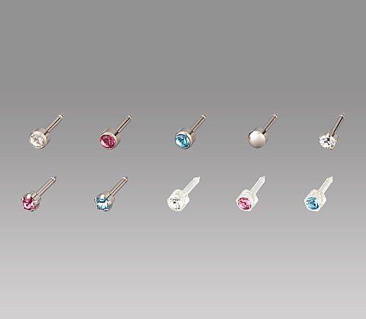 【滅菌】【クラスⅡ】8-7303-24医療用ピアス［ブロムダール１１－３０１専用］１２－１２１０－００１ペアプレーン（丸型）純チタン【1組】(as1-8-7303-24)