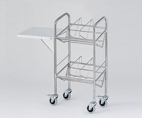 ナビス(アズワン)8-7485-01カルテワゴン（パイプタイプ）５４０×３１８×１０１０ｍｍ補助板付【1台】(as1-8-7485-01)