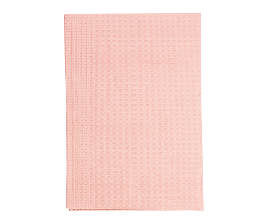 8-7733-14紙エプロン（3層片面防水・エンボス加工タイプ）　500枚入　ピーチ