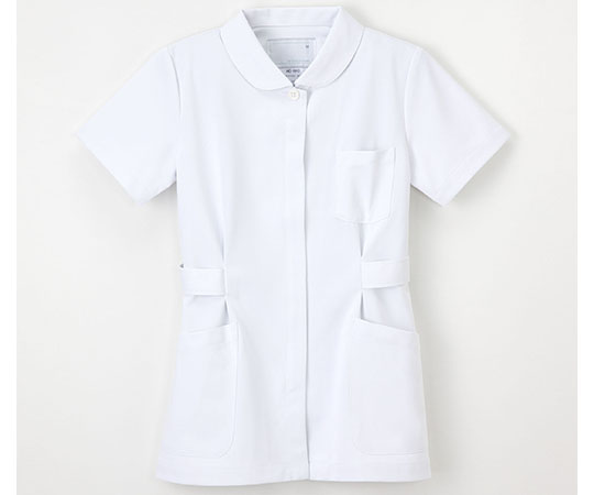 伸縮性に優れたナースウェア （ジャケット／半袖） ホワイト／M