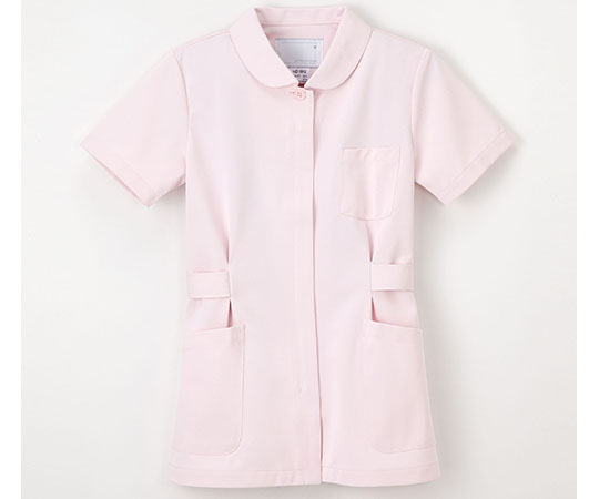 伸縮性に優れたナースウェア （ジャケット／半袖） ピンク／S