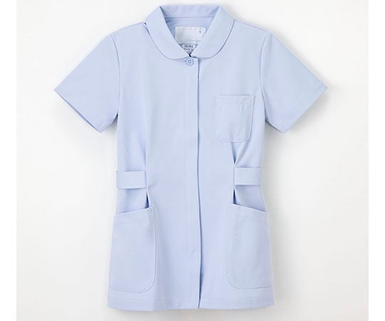 伸縮性に優れたナースウェア （ジャケット／半袖） ブルー／S