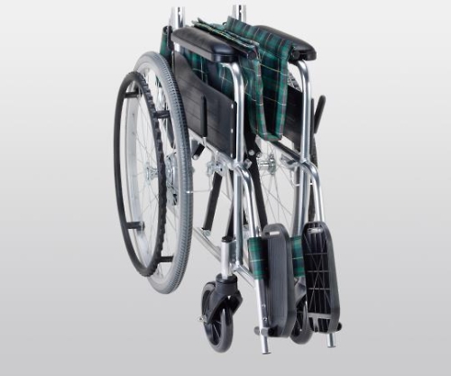 マキライフテック 8-7865-11　車椅子（アルミ製・背折れタイプ）　６６０×９９５×８７５[個](as1-8-7865-11)
