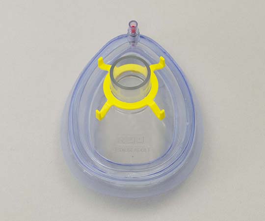 エアークッションフェイスマスク（麻酔用） 成人用（中） 黄 1箱（1個×10袋入）　KM202