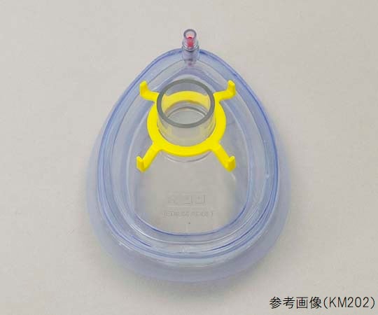 8-8095-06 エアークッションフェイスマスク（麻酔用） 新生児 橙