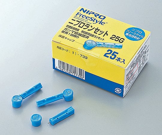 8-8490-11 血糖測定器 ニプロフリースタイル 穿刺針 25G 11-739