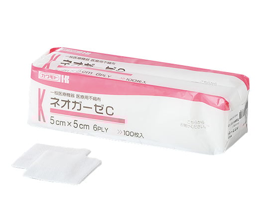 カワモト(川本産業)8-8612-12ネオガーゼC　50×50mm　6ply　100枚入