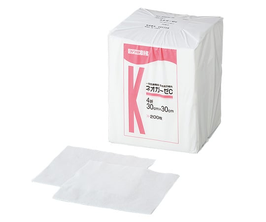 カワモト(川本産業)8-8612-15ネオガーゼC　300×300mm　4折　200枚入