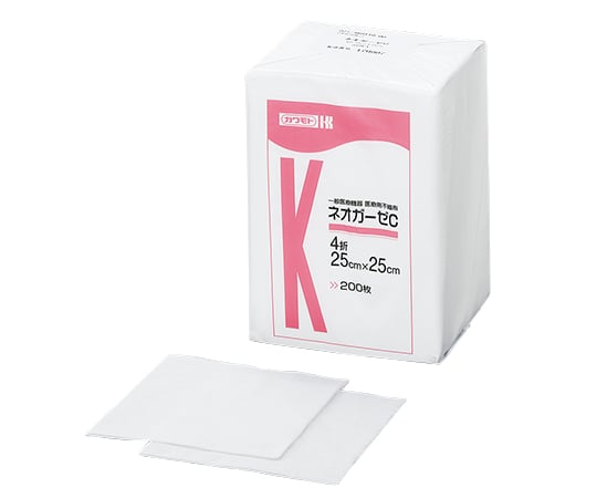 カワモト(川本産業)8-8612-21ネオガーゼC 250×250mm 4折 200枚入