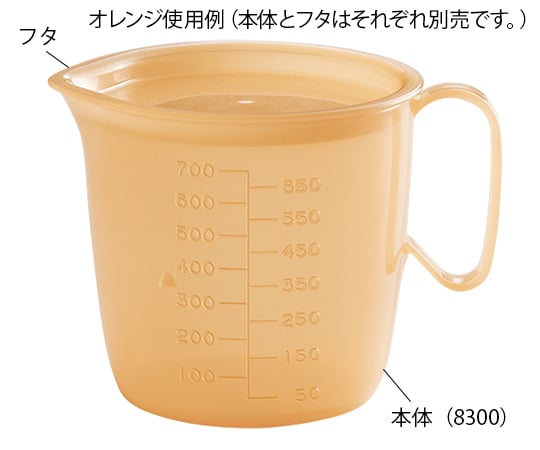 信濃化学工業 8-8626-01　流動食コップ８３０２　３００ｍＬ　オレンジ[袋](as1-8-8626-01)