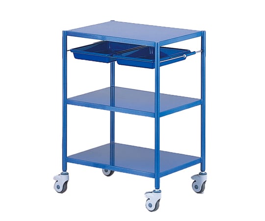ナビス(アズワン)8-8637-05カラフル回診車3段ブルー625×475×865mm【1台】(as1-8-8637-05)