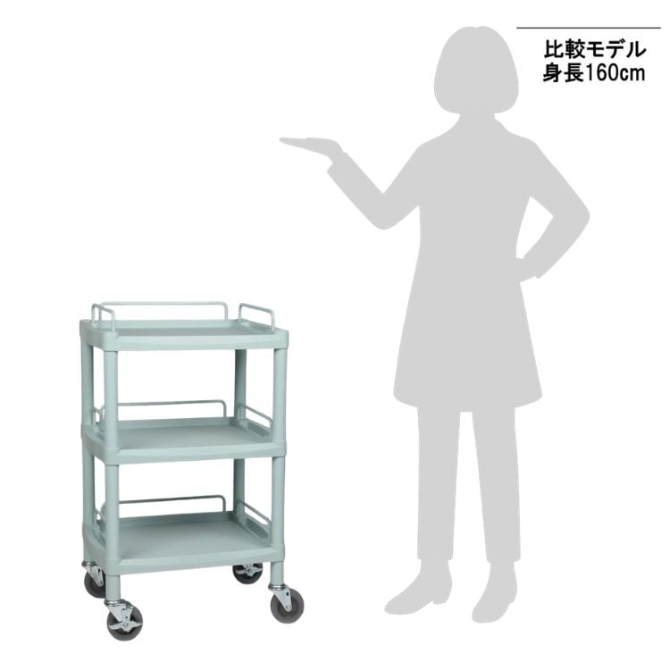 yurip★送料無料★ネームプレートキャスター付きワゴン 送料無料】 山金工業 ツールワゴン コンビニワゴン オープンタイプ 3段