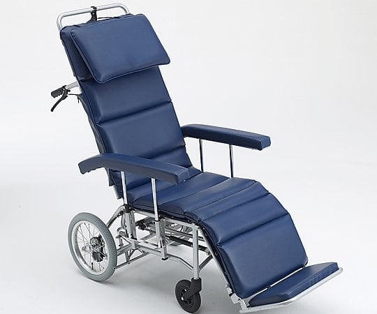 ［取扱停止］フルリクライニング車椅子 （介助式／アルミ製／座幅460mm／エアータイヤ）　MFF-50