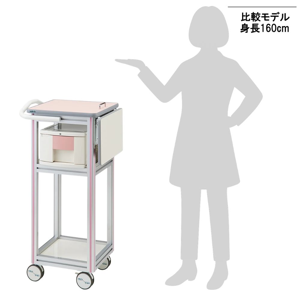 8-9932-03 ヨーロピアンカート Ⅱ（スリムPCカート） 補助天板あり