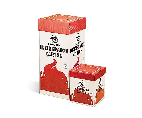 80-0076-65 段ボール製 バイオハザードボックス（小）, 1箱(6個入