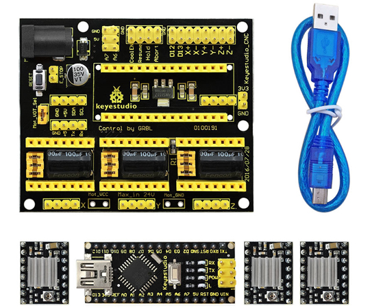 80-0251-06 Arduino CNC kit / CNC Shield V4.0 + Nano+3pcs a4988 driver ...
