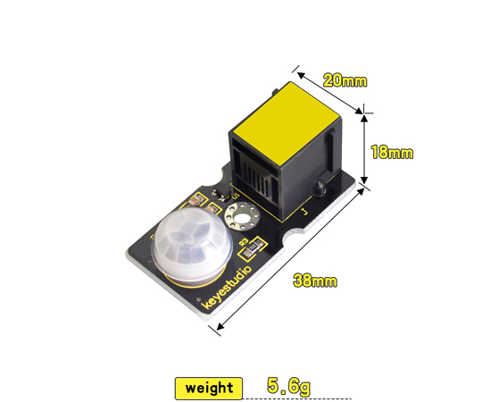 80-0251-17 Keyestudio EASY Plug PIR Motion Sensor for Learning Starter ...