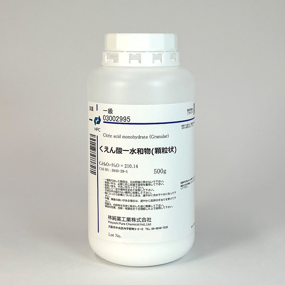 89-0063-80 くえん酸一水(顆粒) 一級 500g CAS No:5949-29-1 03002995