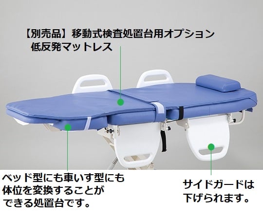 9-1085-01 移動式検査処置台用オプション 低反発マットレス スカイブルー