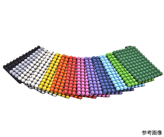 96well format用Push Cap 8cap band型 赤色 1パック（40マット入）