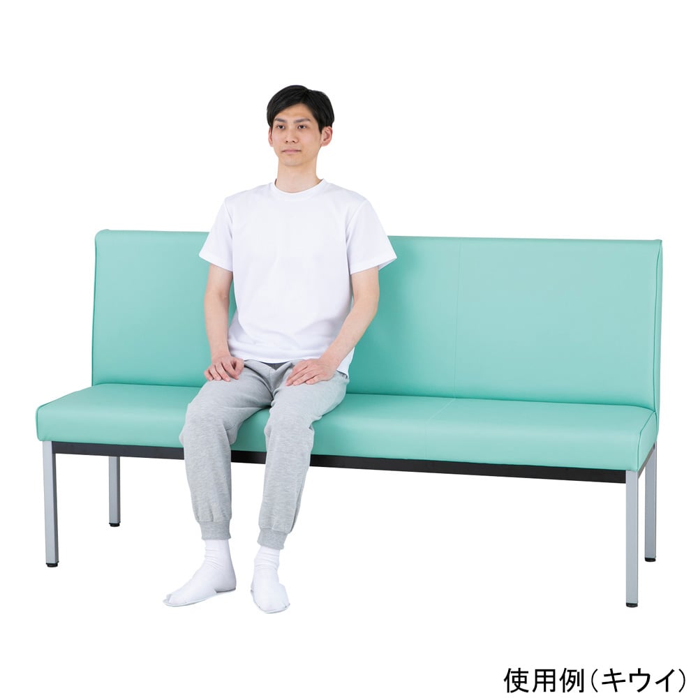 9-1288-02 ハイバックロビーベンチ 1800×580×500/980mm ピーチ